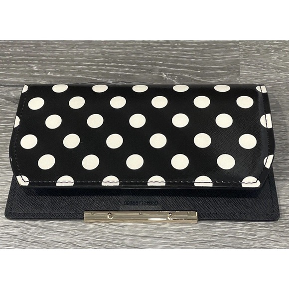 kate spade Black And White Polk Dot make it‎ mine heritage purse flap New - Picture 4 of 6